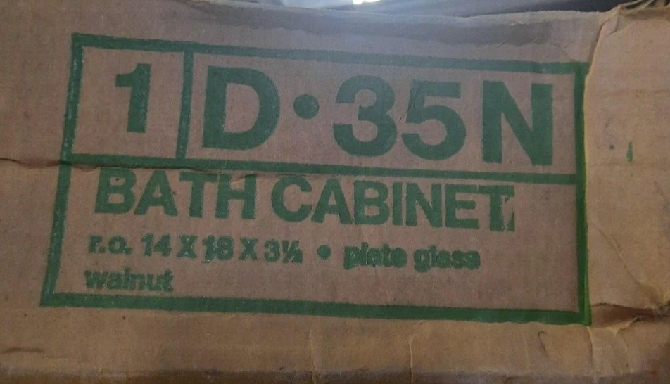 NuTone Scovill ОРЕХОВЫЙ медицинский шкаф для ванной, ВИНТАЖНЫЙ (D-35N) FS - Изображение 3 из 4