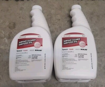 Ecolab Surface Cleaner Sanitizer RTU 6102229 (SET OF 2) Bottles 32oz Each Sysco