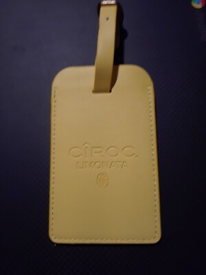 CIROC LIMONATA BANANA YELLOW PU LEATHER LUGGAGE TAGS SET OF 12 NEW