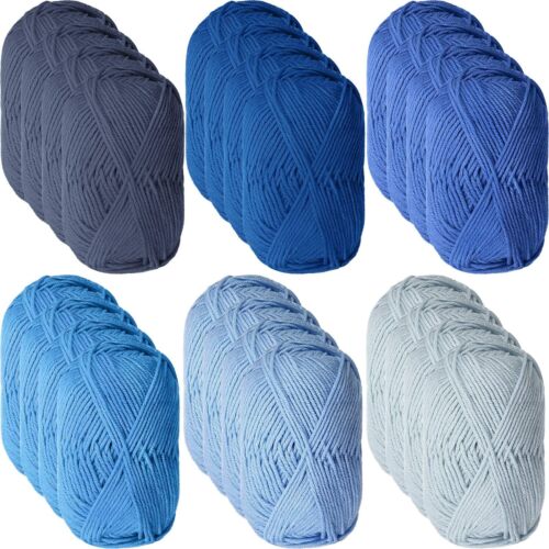 24 Skeins Soft Cotton Yarn Total 2880 Yards Assorted Colors Yarn for Crocheti...