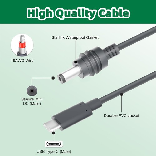 Starlink Gen 3 Ethernet Cable 150 ft Starlink V3 waterproof cable extension - 第 3/14 張圖片