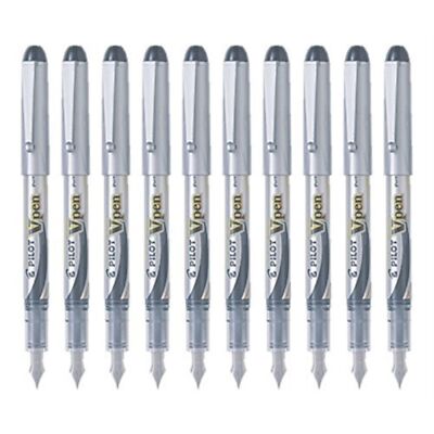 Pilot Varsity Disposable Fountain Pens 10 Pack Fine Point Black Ink