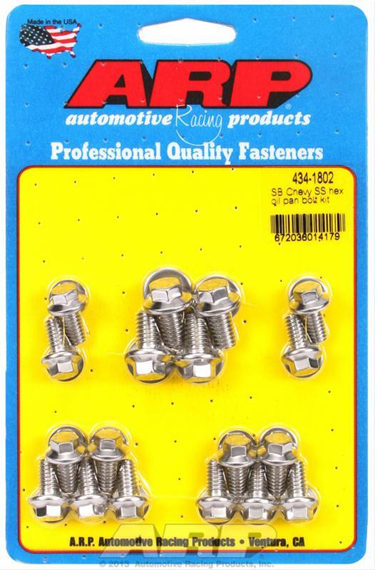 ARP 434-1802 2-Piece Cork Small Block Chevy SBC Stainless Steel Oil Pan Bolt Kit
