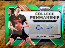 2023-24 Panini Prizm Draft Picks College Penmanship Green Colin Castleton Auto