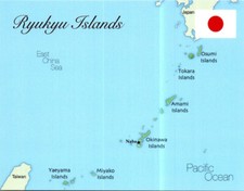PICS postcard - Map - Ryukyu Islands (Japan disputed by Russia)