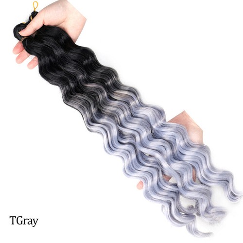 20in Deep Wave Curly Bulk Hair Crochet Braids Twist Braiding Hair Extension 50cm - Picture 36 of 40