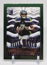 Geno Smith Green Title Waves Parallel Card #TW-9 2023 Donruss Elite Comeback POY