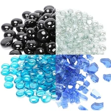 8/10/15 pounds of glass beads, suitable for beautifying fire pits and fireplaces