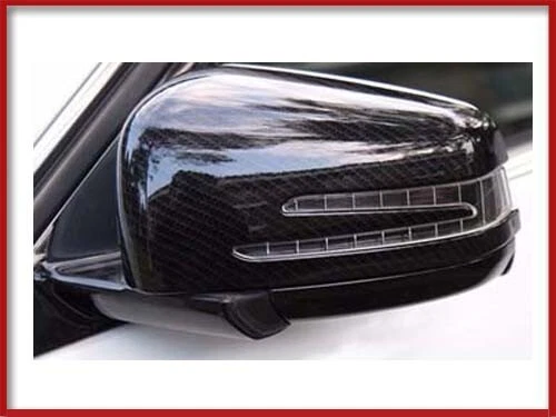 C250 C300 C350 Carbon Fiber Side Mirror Cap Cover 2008 2010 2011 2012 2013 2014 - Image 3 of 4