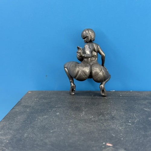 2.1 inch Solid Black Brass Sexy Plump Fat Big Ass Woman Beauty Body Model Statue - Picture 4 of 10