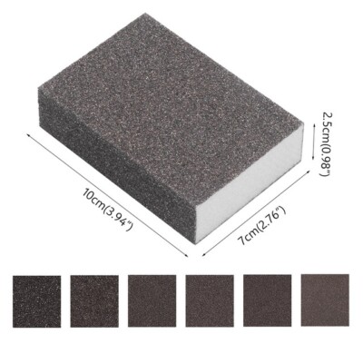 Sanding Block 5/10PCS 36#-220# Wet/Dry Grinding Sponge for Wood Metal Polishing