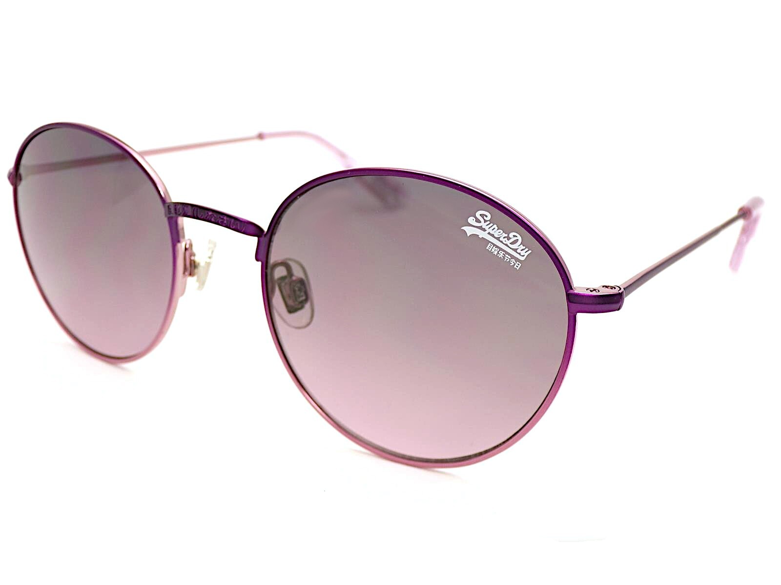 Superdry Round Sunglasses ENSO Matte Purple Fade with Purple Gradient Lenses 018