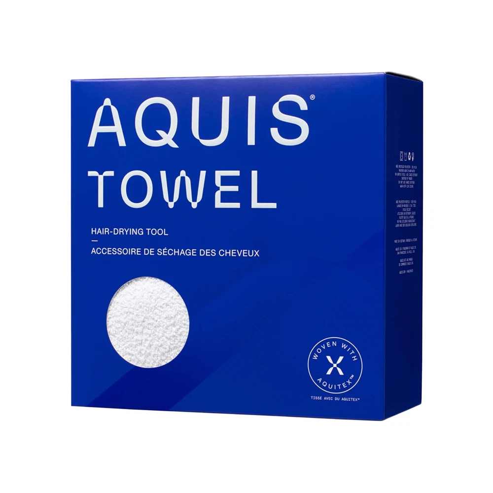 AQUIS Microfiber Hair Towel 19x42 Inches Fast Drying White  