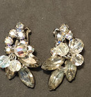 Juliana D & E Earrings Smokey Rhinestone & Dangle Crystal Aurora Borealis Clip — photo 10