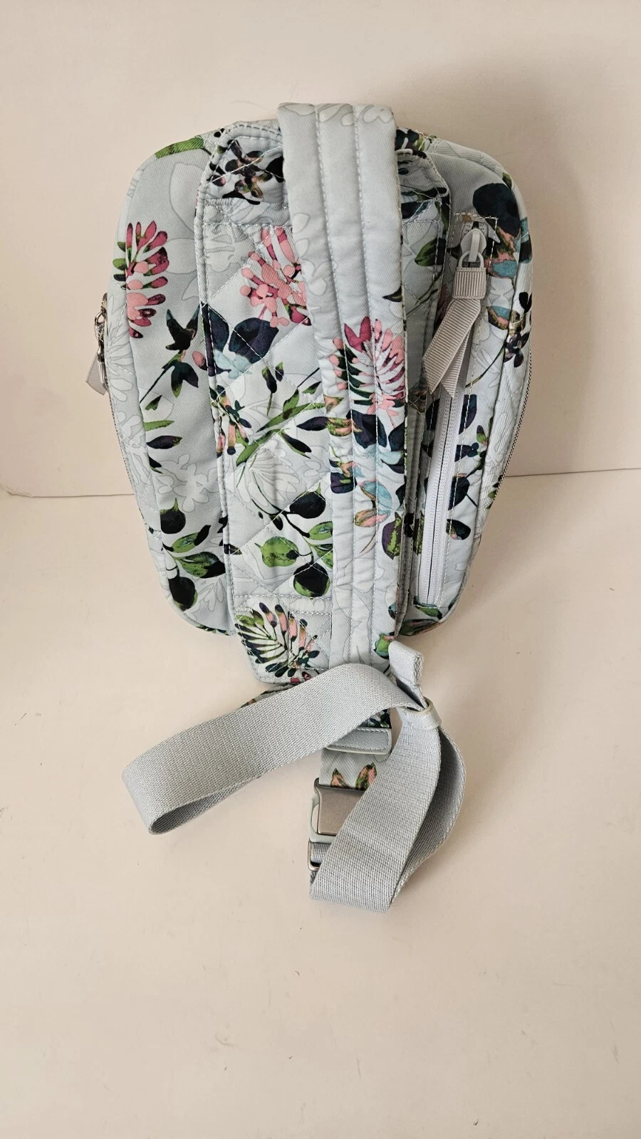 Zaino Vera Bradley Utility Sling acqua di mare fiori cintura borsa twill autentico