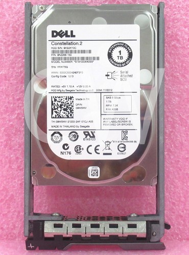 NEW Dell 9W5WV - 2 5" SFF 1TB 7 2K 7200RPM SAS Hot Plug Hard Drive In Caddy - Foto 6