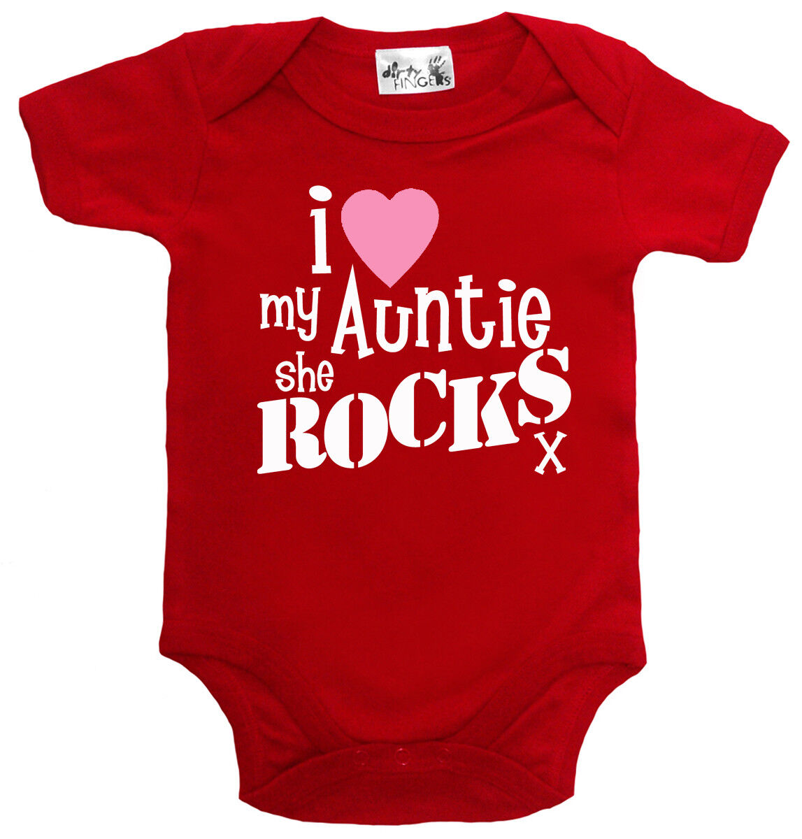 Baby tante Body /"J/' aime ma tata elle Rocks/" BABYGROW VEST nièce neveu
