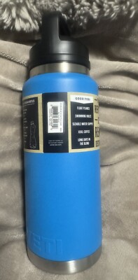 NEW Limited Edition Big Wave Blue Yeti Rambler 36 oz W/ Chug Cap