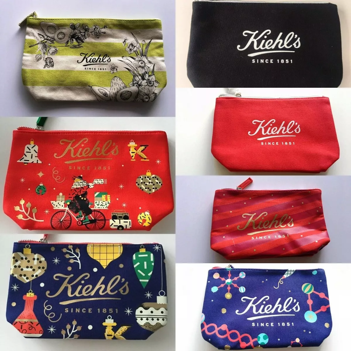 Kiehl's Travel Comestic Pouch bag Multicolour (SET OF TWO)