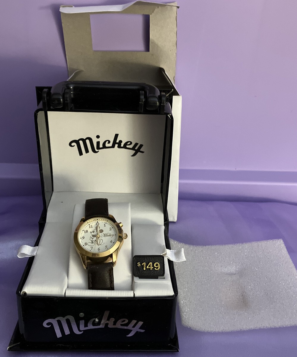 Disney Mickey Mouse Musical Watch Womens Brown Leather  display picture 3