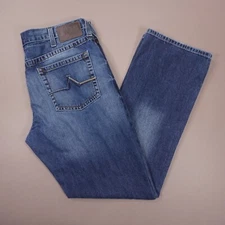 ARIAT Austin M4 Low Rise Boot Cut Jeans Mens 38X36 Dark Wash Fade 100% Cotton