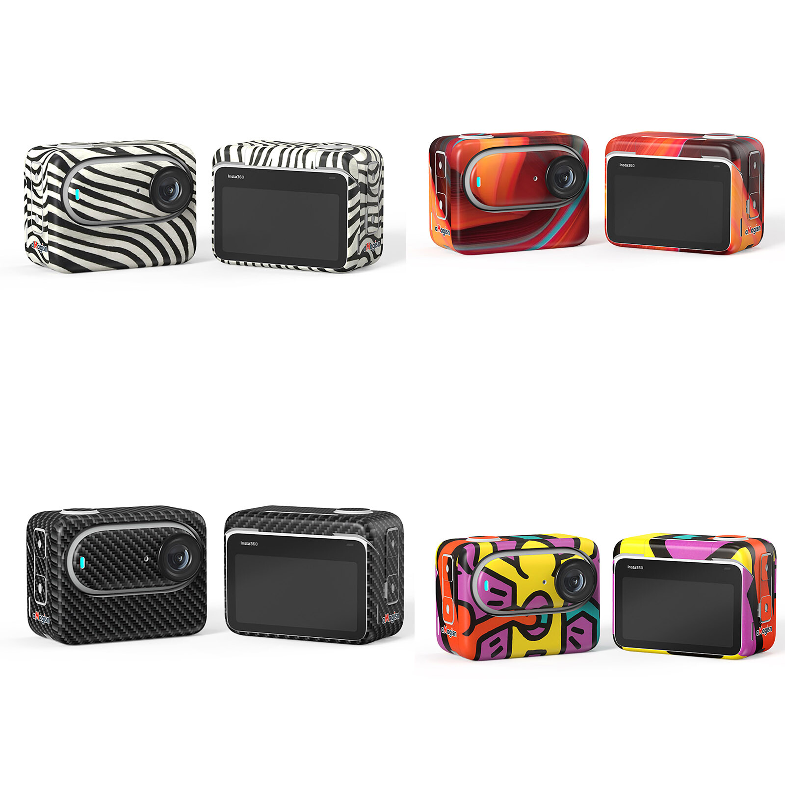 For Insta360 GO 3 Action Camera Full Set Body Stickers Protective Skin Cover