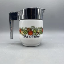 Gemco Corning Ware Compatible Spice of Life Pot a Creme Creamer Made in USA 5"T
