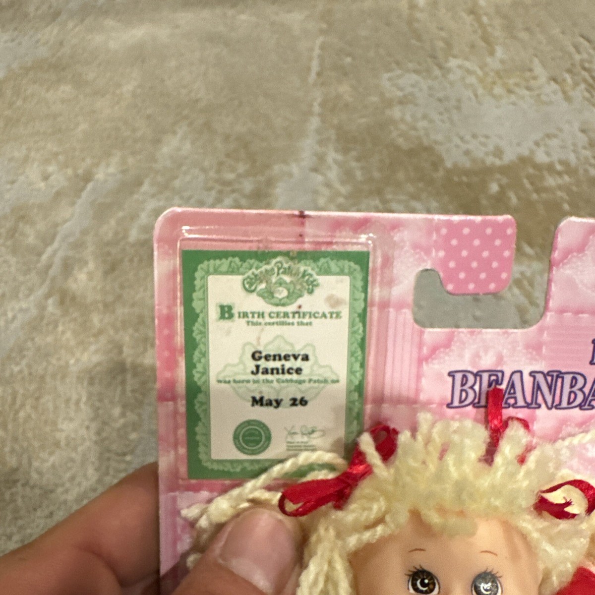 1998 Cabbage Patch Kids BLANCHE NELL Valentine's Day Beanbags