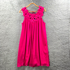 Vintage Basque Womens A-line Dress Size 10 Pink Sleeveless Knee Length