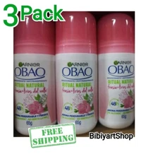 3pack GARNIER OBAO Roll On RITUAL FRESIA LIRIO ANTIPERSPIRANT DEODORANT 