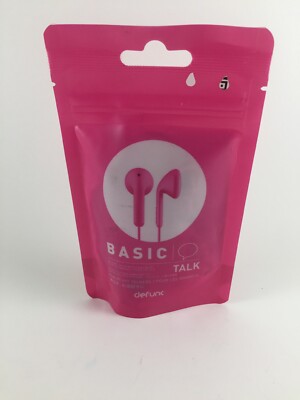 Defunc Basic Talk Pink Earbuds w/ Mic & Remote 