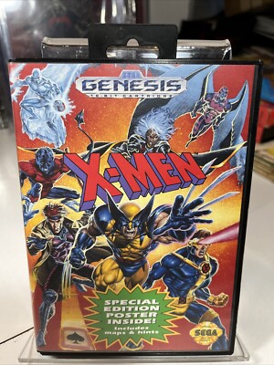 X-Men (Sega Genesis, 1993) - Authentic, Tested, Working (Missing Poster)