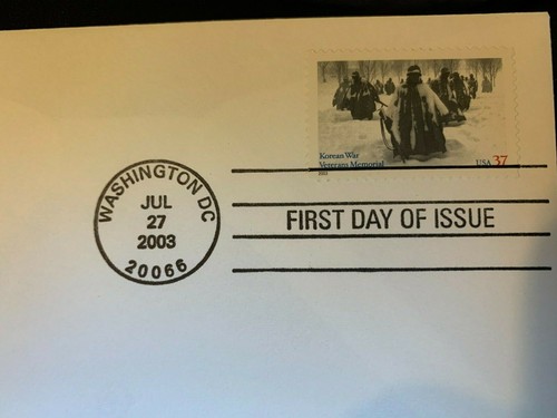 KOREAN WAR VETERANS Memorial First Day of Issue Washington DC Postage Stamp 37c - Picture 3 of 7