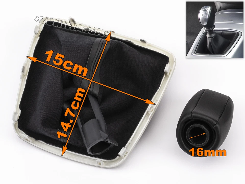 para RENAULT LAGUNA 3 III BT PALANCA DE CAMBIO 6 VELOCIDADES POMO CUERO PERILLA - Imagen 4 de 4