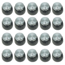 20xGuitar AMP Amplifier Knobs Black w/ Silver Cap Push-on Knob fit for Marshall