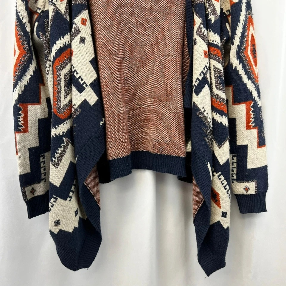 Cárdigan Ya Los Angeles para mujer estampado suroeste frente abierto metálico talla única Foto 4 de 4