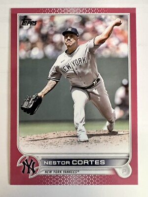 Nestor Cortes 2022 Topps Update #US320 Mothers Day Pink #42/50 SSP! YANKEES WS!