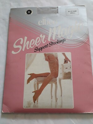 Elbeo Sheer Magic Support Factor 6 PLATINUM grey Stockings Size Small