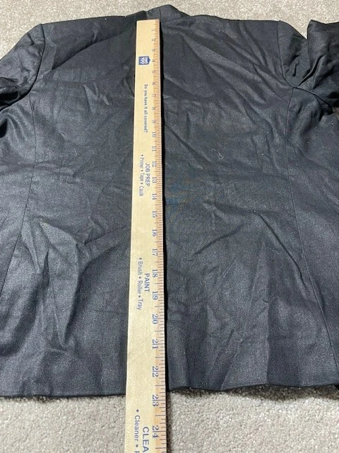 Blazer Banana Republic para mujer 2 senos elásticos mangas fruncidas negro Foto 4 de 4