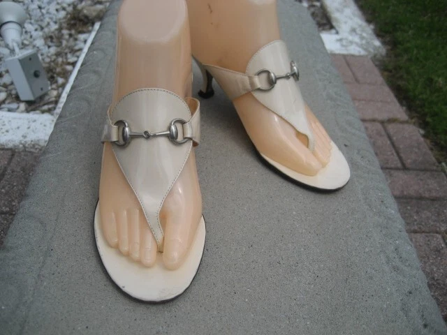 Sandales femme vintage GUCCI bout ouvert bout ouvert Horse bit pointure US 5,5 B,