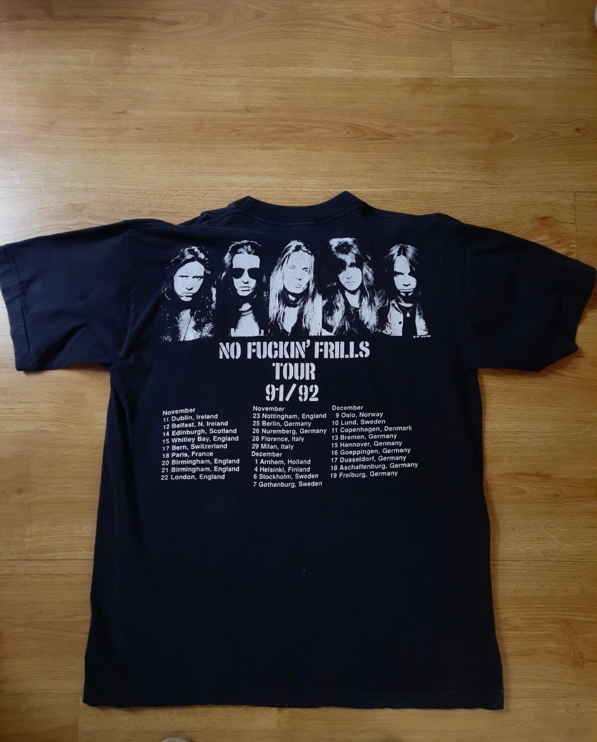 FILA T shirt vintage Skid Row senza fronzoli