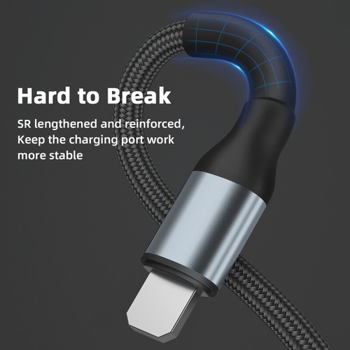 B-SPIN USB Charging Charger Cable For Apple iPhone 14 11 12 13 Pro XS Max X 8 XR - Picture 6 of 17