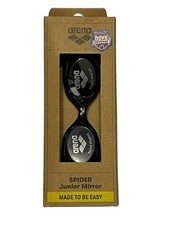 Arena Spider Junior Mirror Swim Goggles Black-Silver-Green