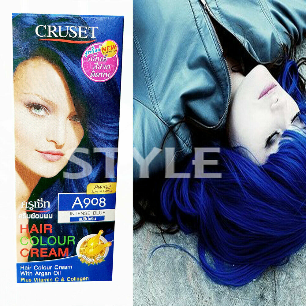 Permanent Hair COLOR Cream Creme Dye Colour Punk Emo Anime Goth Cosplay ELF  BLUE 8851144271199 | eBay