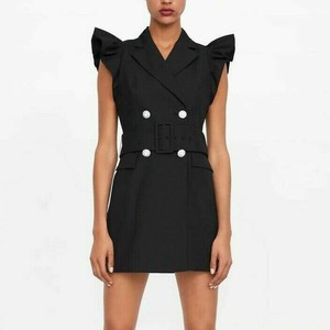 zara basic black dress