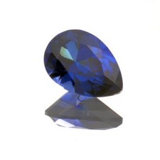  7x5mm - 10x7mm Pear Lab Created Blue Sapphire