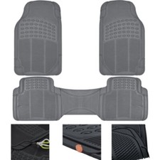 Bdk 3-piece Gray Rubber Floor Mats Front Rear Heavy Duty Universal Fit L... Bdk 3-piece Gray Rubber Floor Mats Front Rear Heavy Duty Universal Fit L...