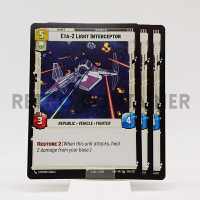 SWU STAR WARS UNLIMITED TWI 244/257 C 3x ETA-2 Light Interceptor