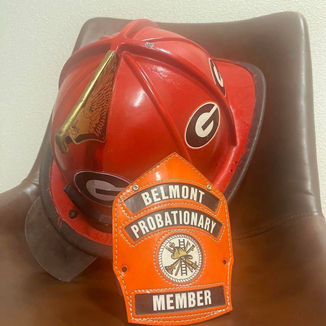 Rare Belmont Firefighter Helmet Fireman Rescue Gear Collectible F