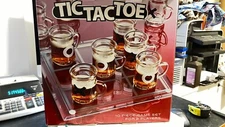 Home Essential TicTacToe Drinking Beer Glass Set w/Mini Beer Mugs w/Original Box